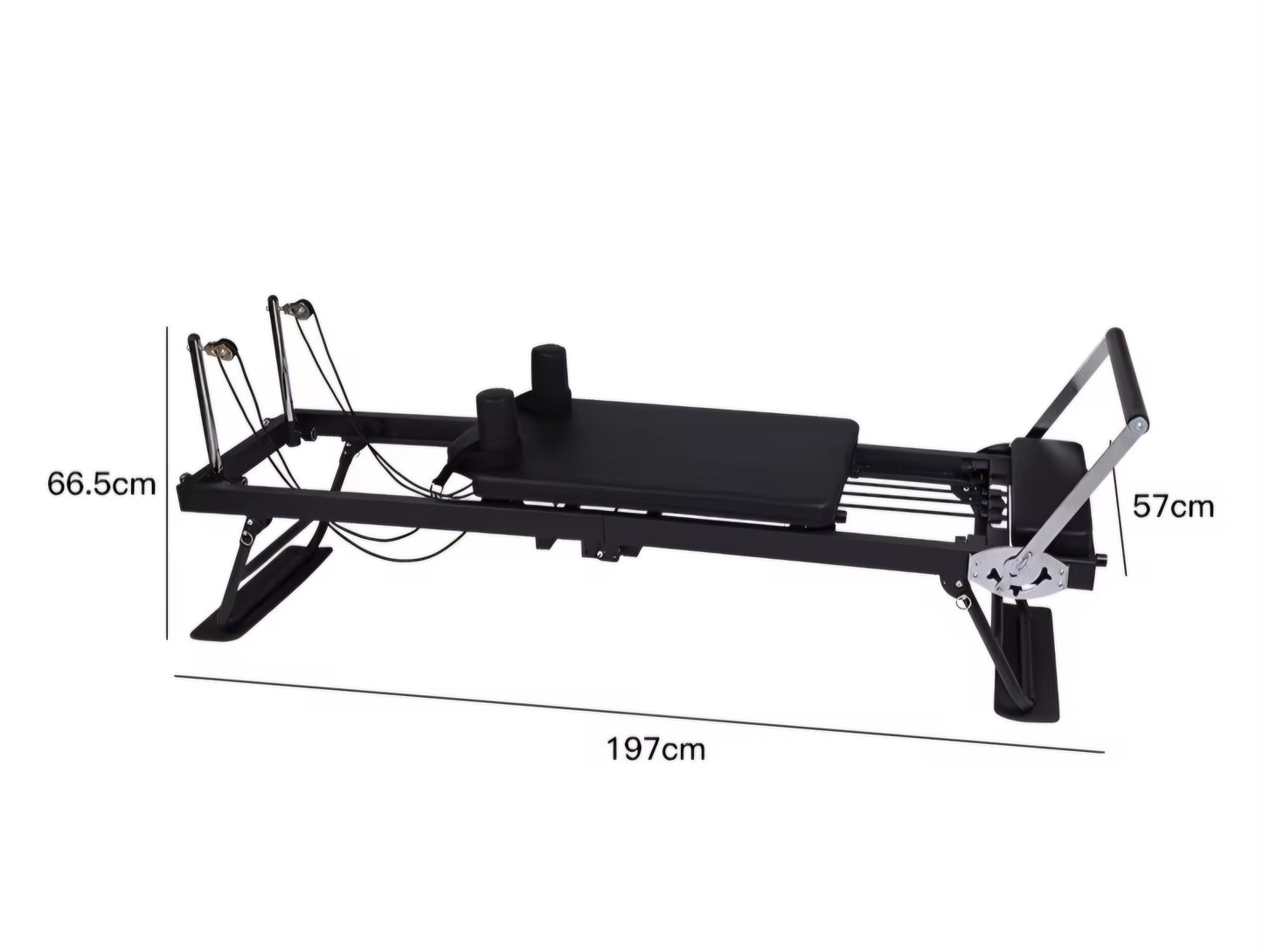 Pilates reformer pliable