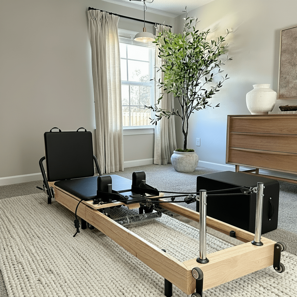 Pilates reformer pliable